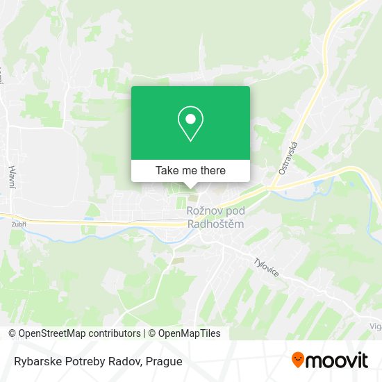 Карта Rybarske Potreby Radov