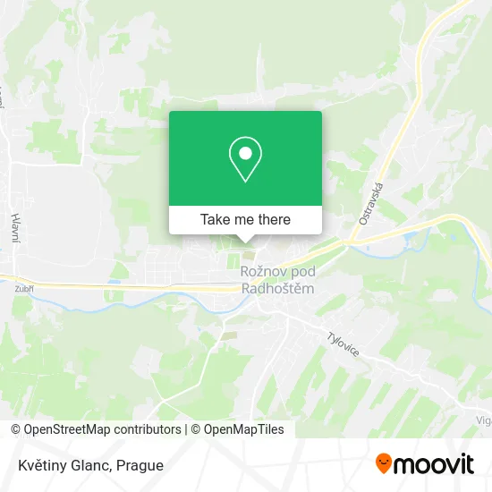 Květiny Glanc map