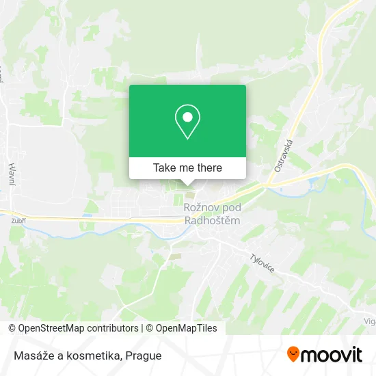 Карта Masáže a kosmetika