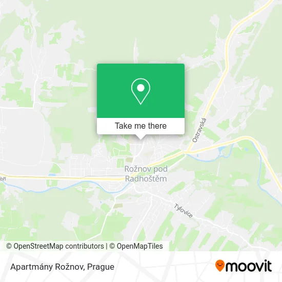 Карта Apartmány Rožnov