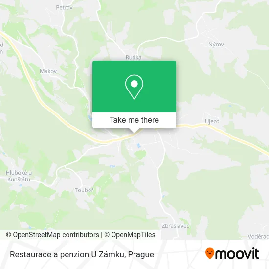 Карта Restaurace a penzion U Zámku