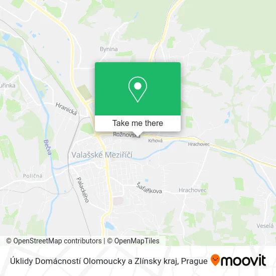 Карта Úklidy Domácností Olomoucky a Zlínsky kraj