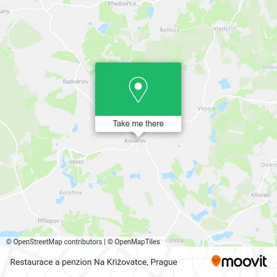 Карта Restaurace a penzion Na Křižovatce