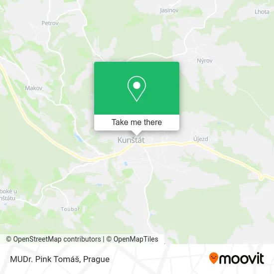 Карта MUDr. Pink Tomáš