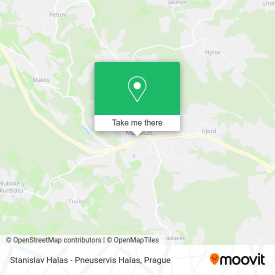 Карта Stanislav Halas - Pneuservis Halas