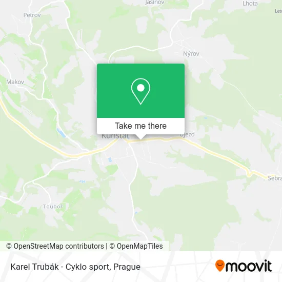 Карта Karel Trubák - Cyklo sport