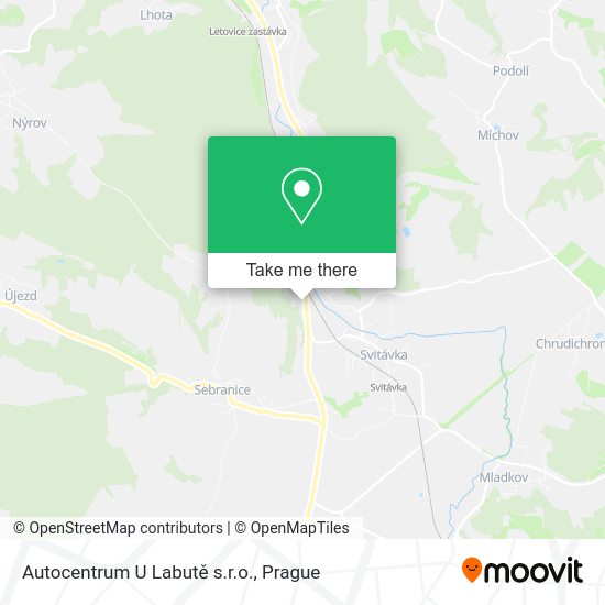 Карта Autocentrum U Labutě s.r.o.