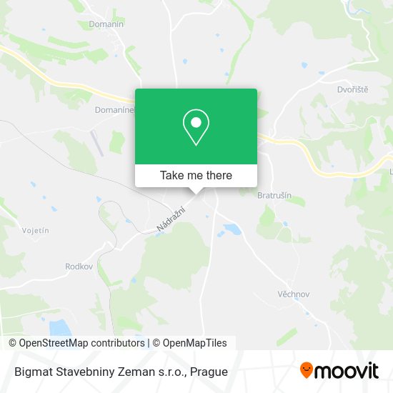 Карта Bigmat Stavebniny Zeman s.r.o.