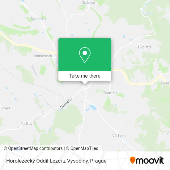 Карта Horolezecký Oddíl Lezci z Vysočiny