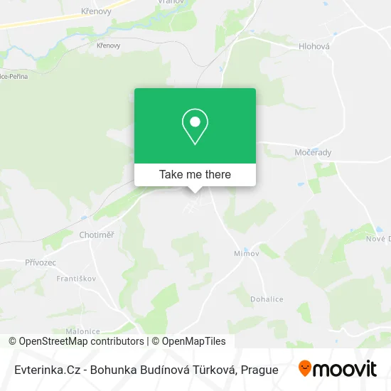 Evterinka.Cz - Bohunka Budínová Türková map