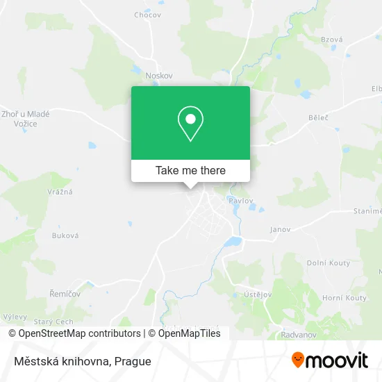 Карта Městská knihovna