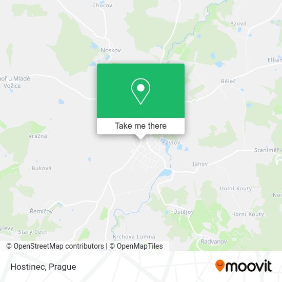 Карта Hostinec
