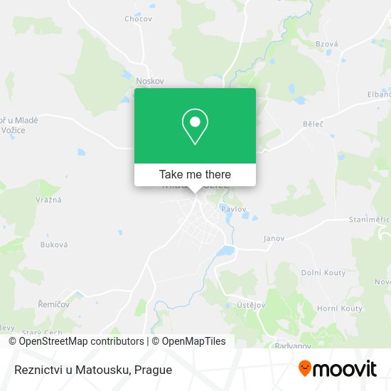 Карта Reznictvi u Matousku