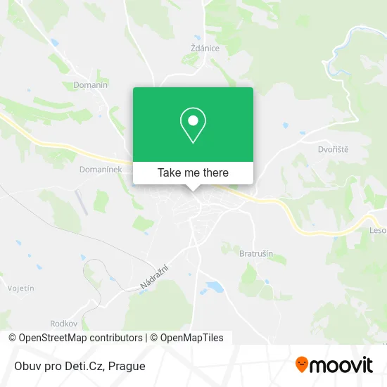 Карта Obuv pro Deti.Cz