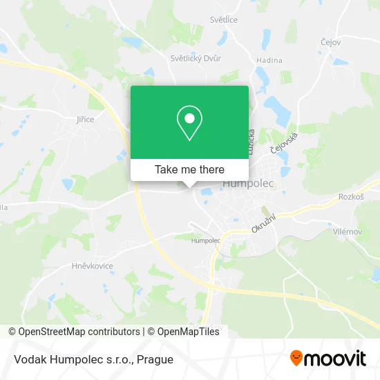 Карта Vodak Humpolec s.r.o.