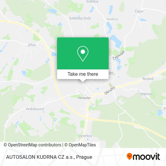 Карта AUTOSALON KUDRNA CZ a.s.