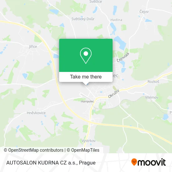 Карта AUTOSALON KUDRNA CZ a.s.