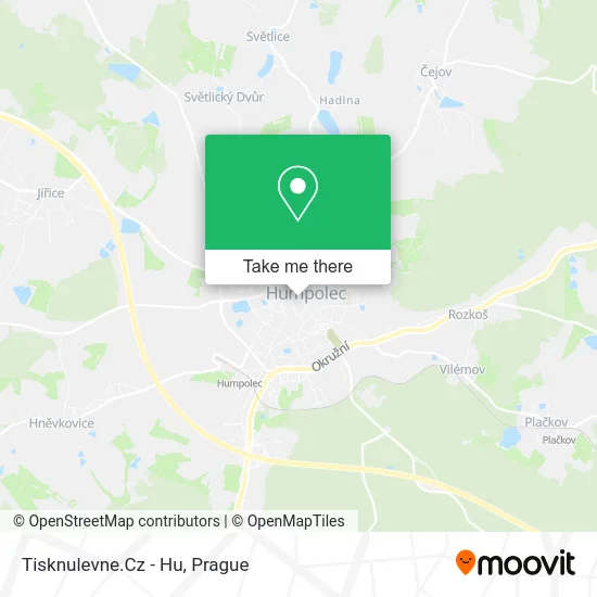 Карта Tisknulevne.Cz - Hu