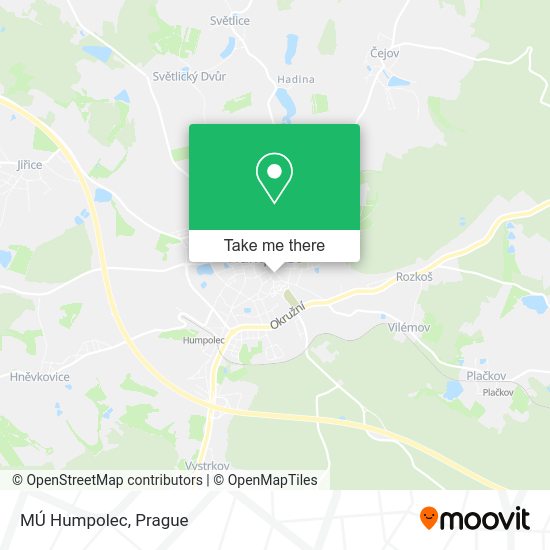 Карта MÚ Humpolec