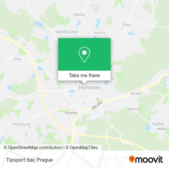 Карта Tipsport bar