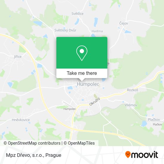 Карта Mpz Dřevo, s.r.o.