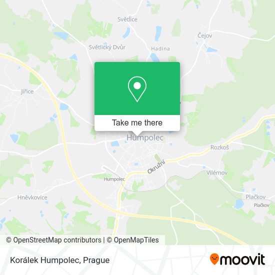 Карта Korálek Humpolec