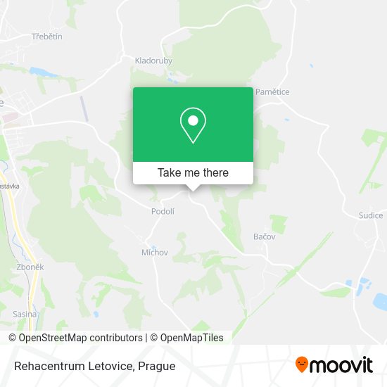 Карта Rehacentrum Letovice