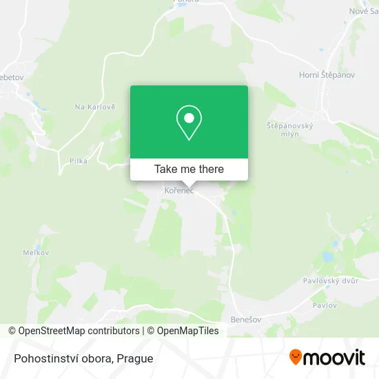 Карта Pohostinství obora