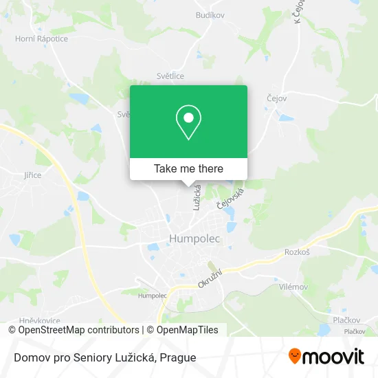 Карта Domov pro Seniory Lužická