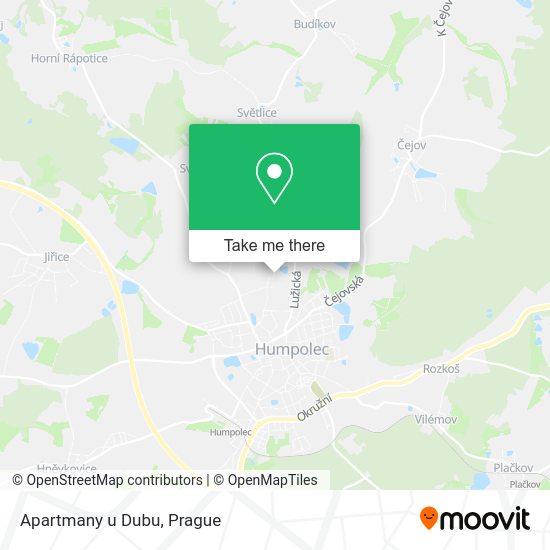 Карта Apartmany u Dubu