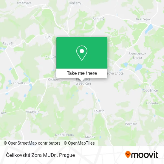 Карта Čelikovská Zora MUDr.