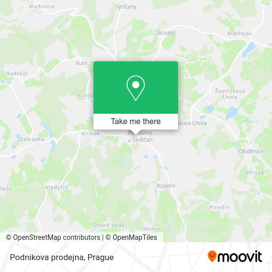 Карта Podnikova prodejna