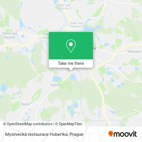 Карта Myslivecká restaurace Hubertka