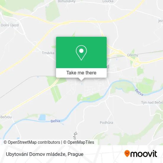 Карта Ubytování Domov mládeže