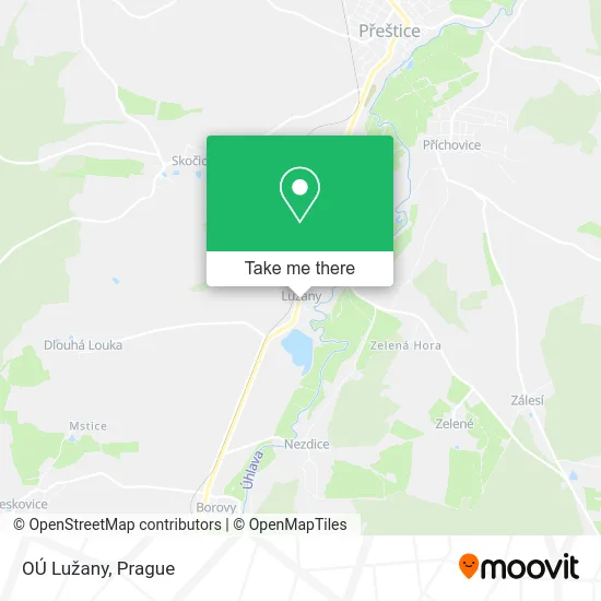 Карта OÚ Lužany