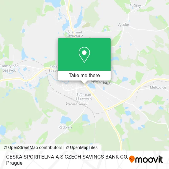 Карта CESKA SPORITELNA A S CZECH SAVINGS BANK CO