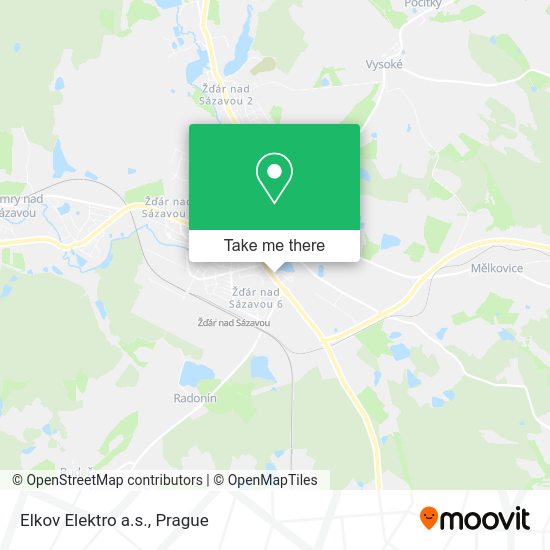 Карта Elkov Elektro a.s.