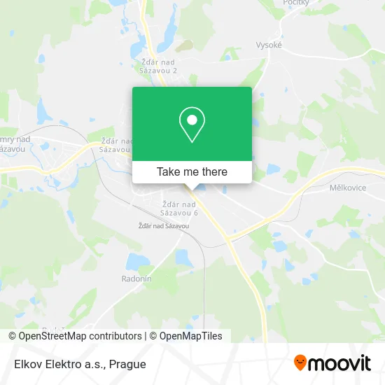 Карта Elkov Elektro a.s.