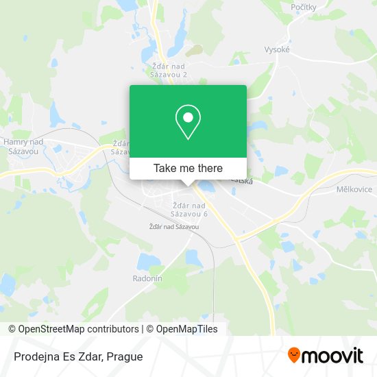 Карта Prodejna Es Zdar