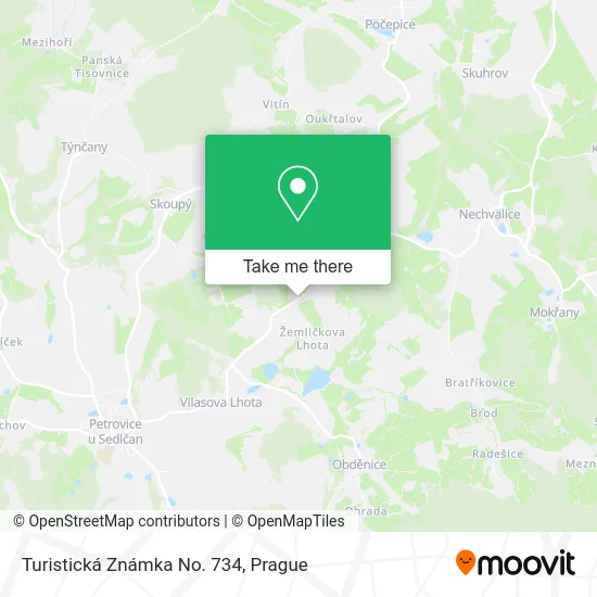 Карта Turistická Známka No. 734