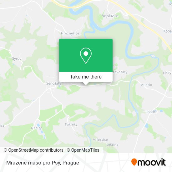 Карта Mrazene maso pro Psy