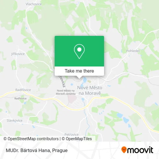 Карта MUDr. Bártová Hana