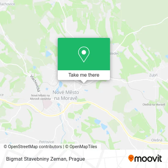 Карта Bigmat Stavebniny Zeman