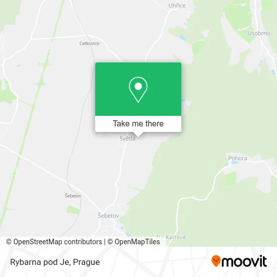 Карта Rybarna pod Je