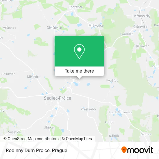 Карта Rodinny Dum Prcice