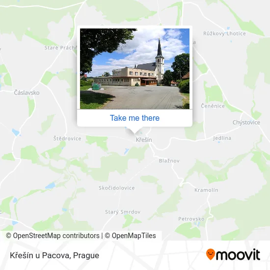 Křešín u Pacova map