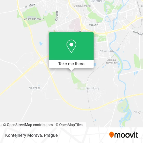 Карта Kontejnery Morava