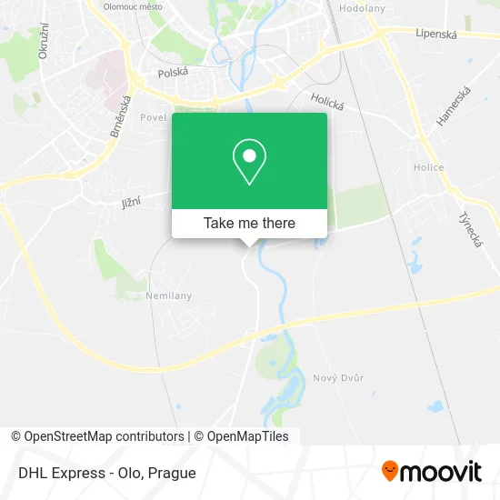 Карта DHL Express - Olo