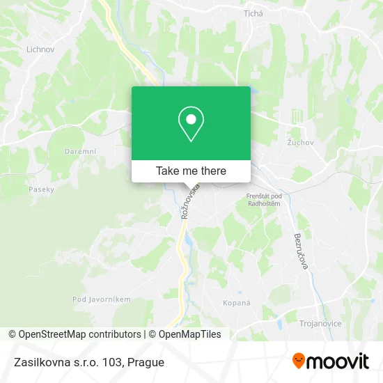Карта Zasilkovna s.r.o. 103