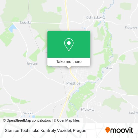 Карта Stanice Technické Kontroly Vozidel